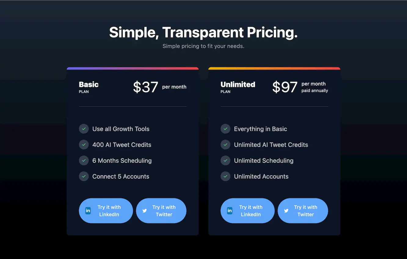 postwise.ai.pricing