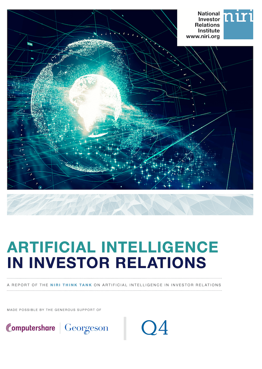 NIRI ARTIFICIAL INTELLIGENCE IN INVESTOR RELATIONS logo