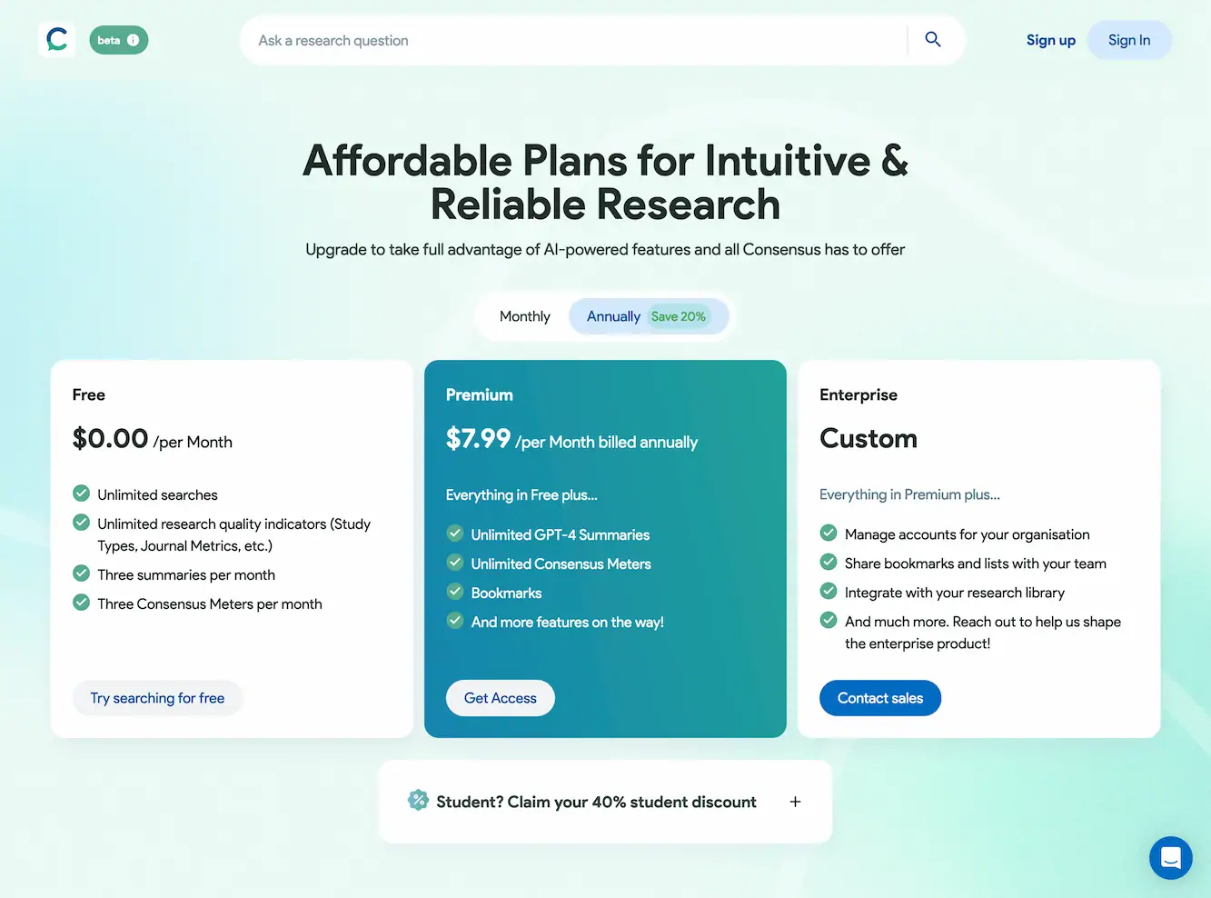 consensus.app.pricing