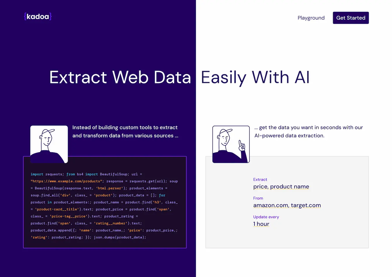 Kadoa-AI-powered web scraping platform