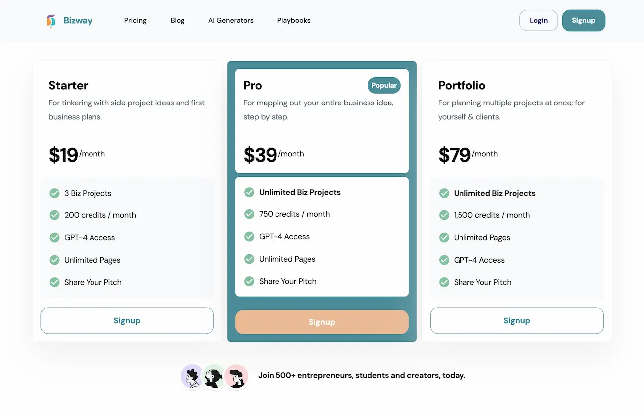 www.bizway.io.pricing