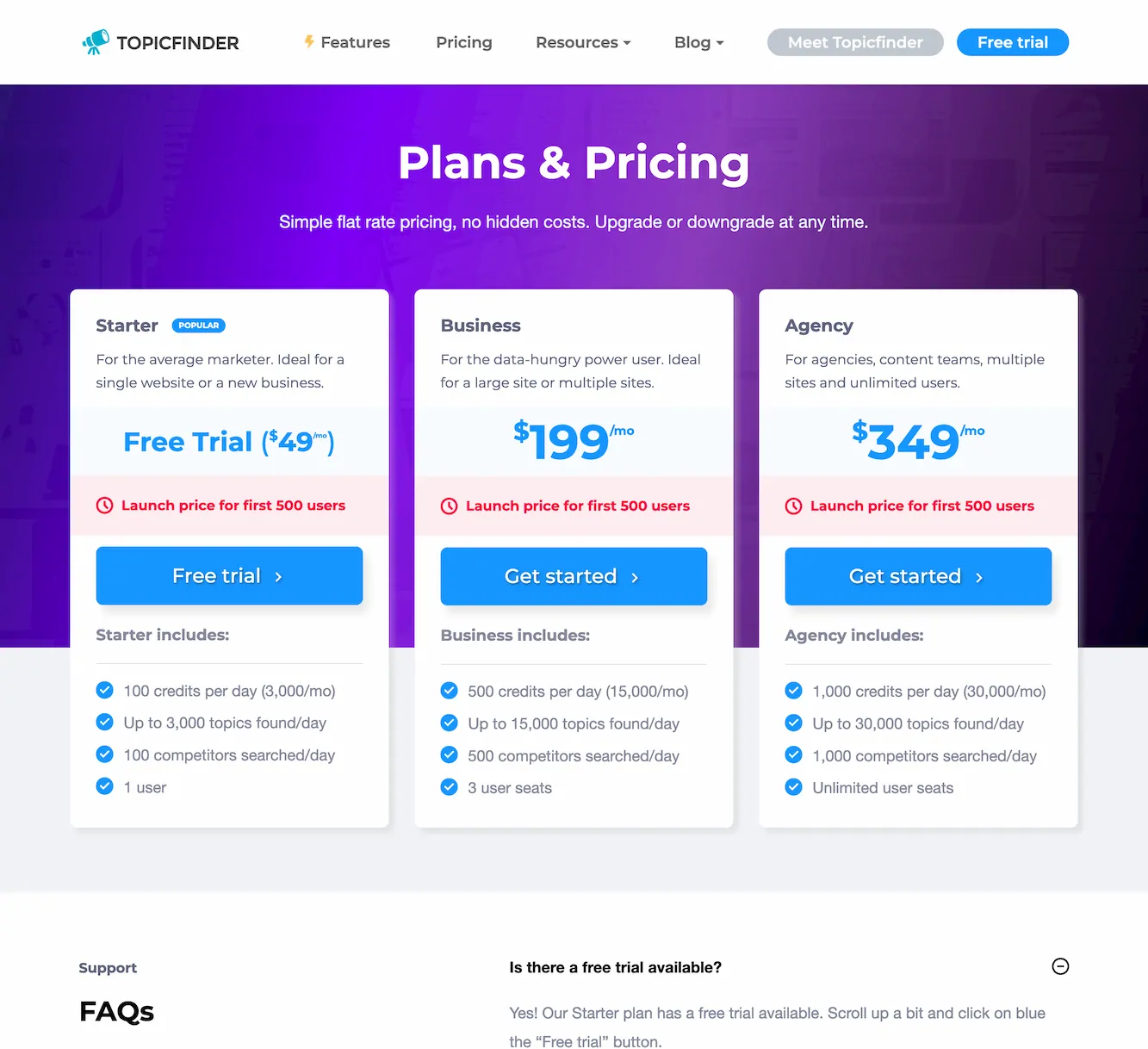 www.topicfinder.com.pricing