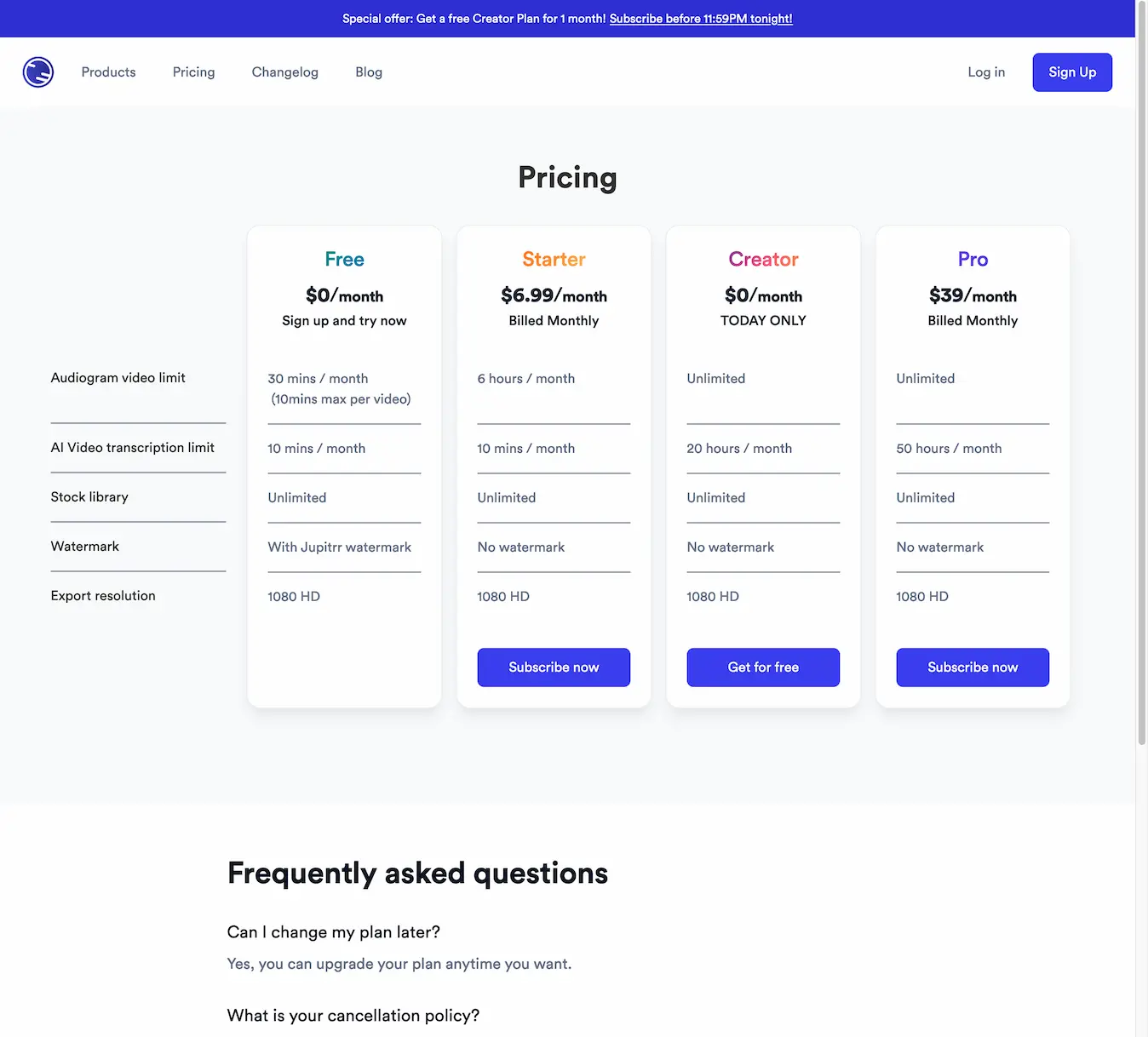 jupitrr.com.pricing