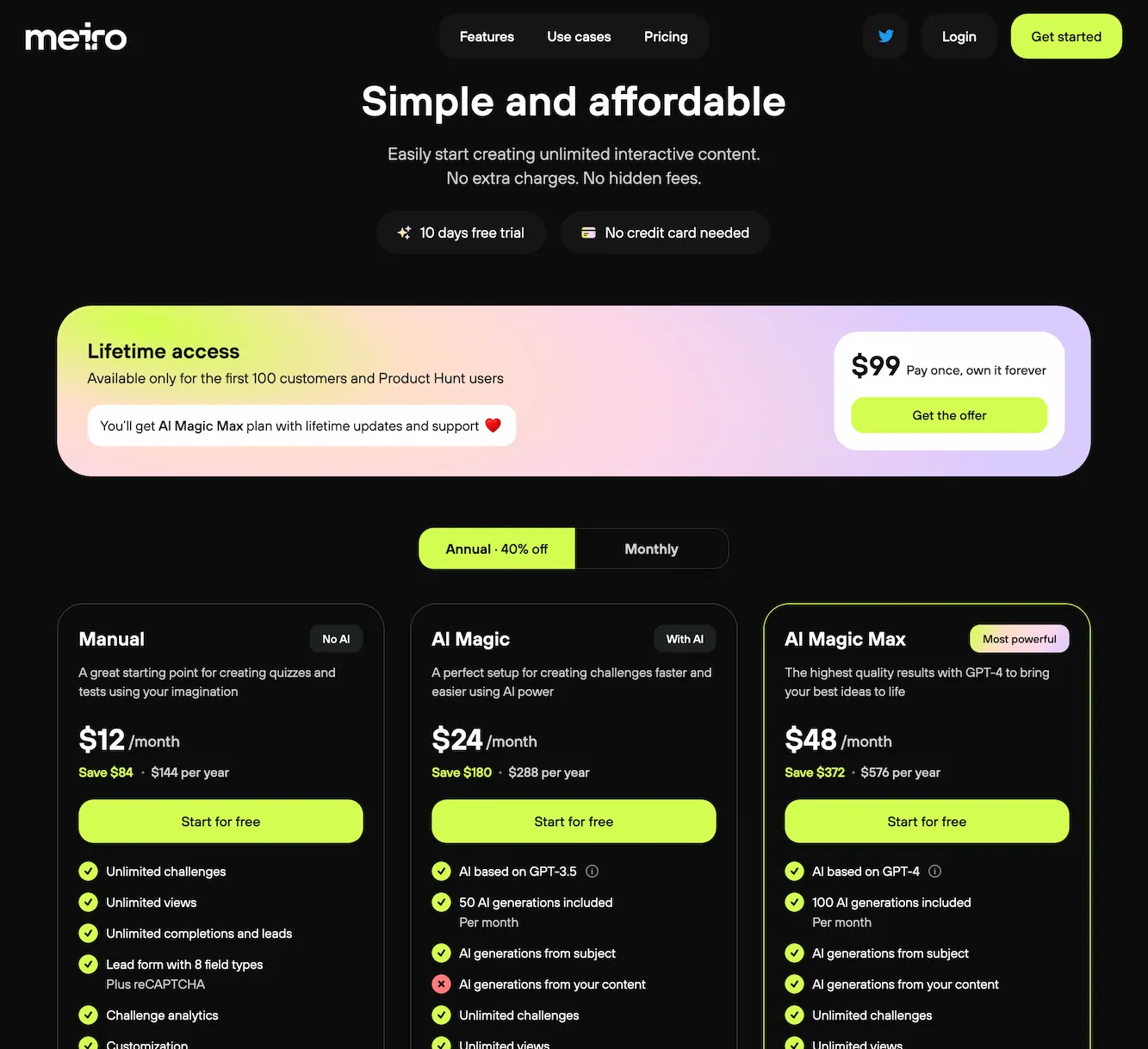 meiro.cc.pricing