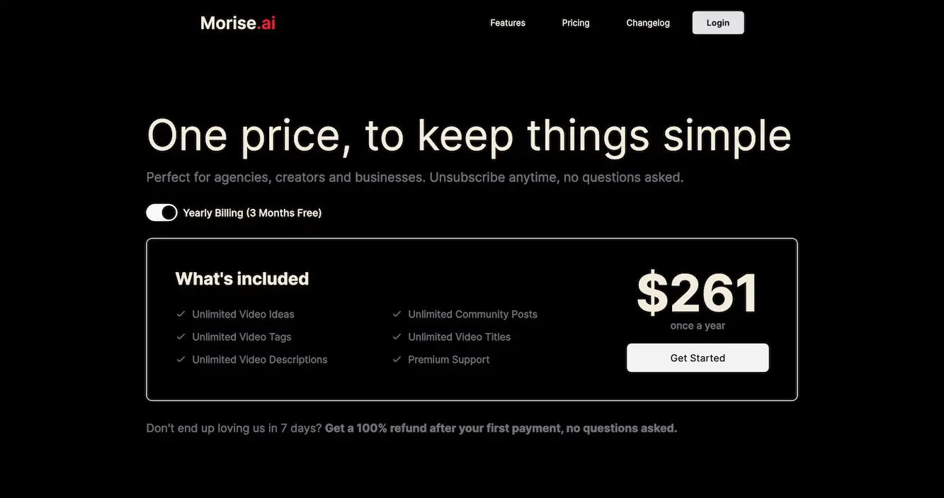 morise.ai.pricing