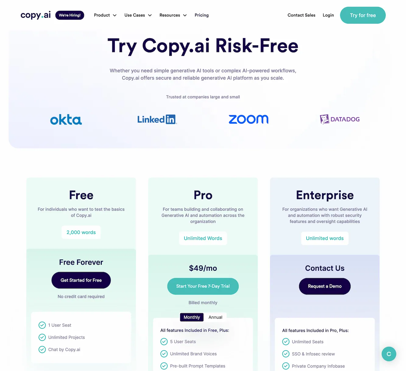 www.copy.ai.pricing