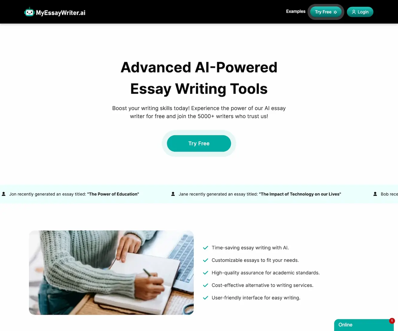 www.myessaywriter.ai