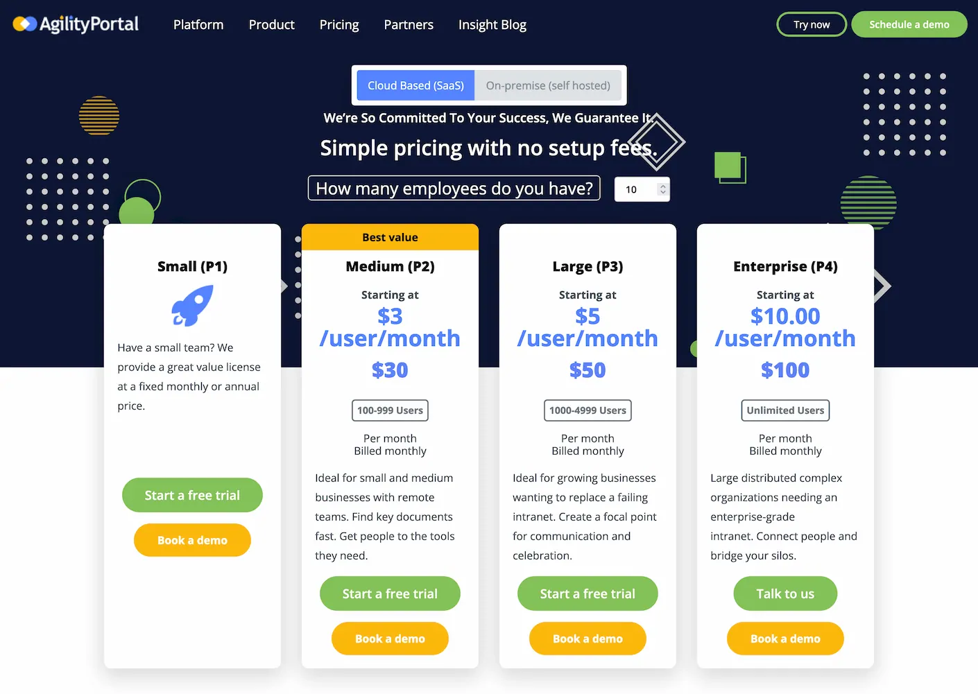 agilityportal.io.product.intranet-software-for-small-business.pricing
