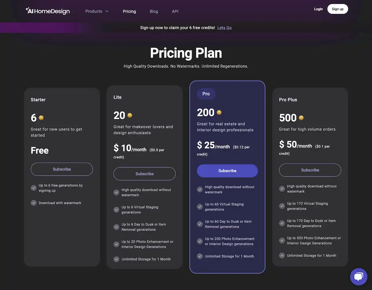 aihomedesign.com.pricing