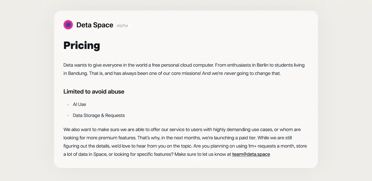 deta.space.pricing.free
