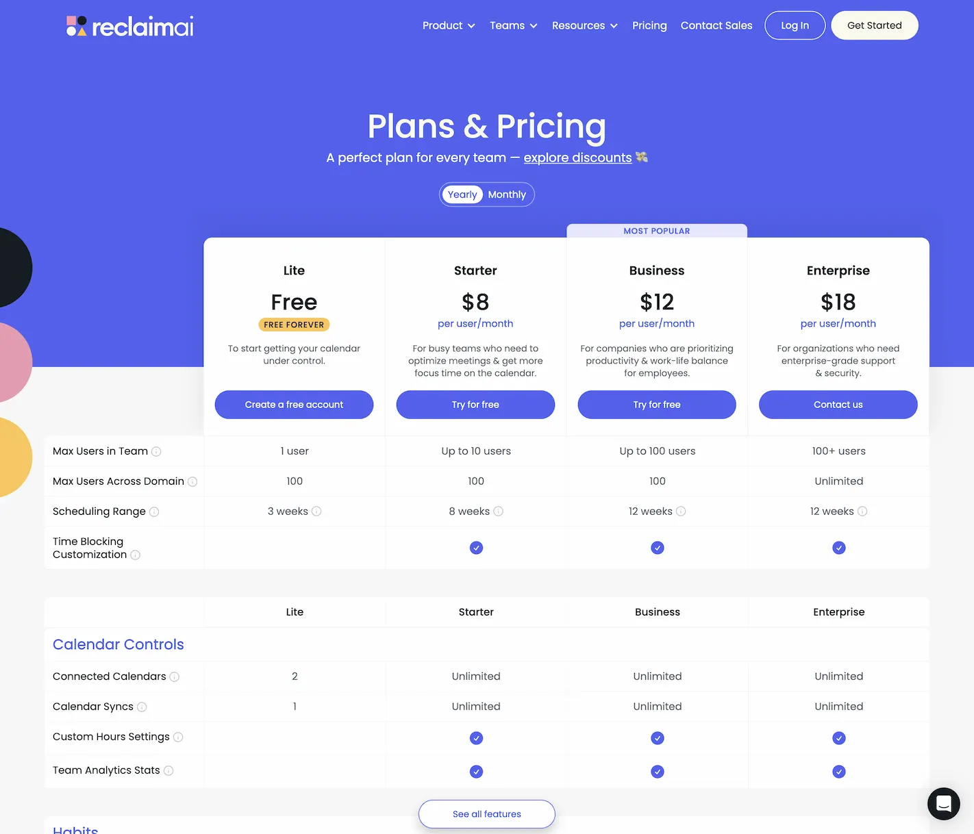 reclaim.ai.features.time-tracking.pricing