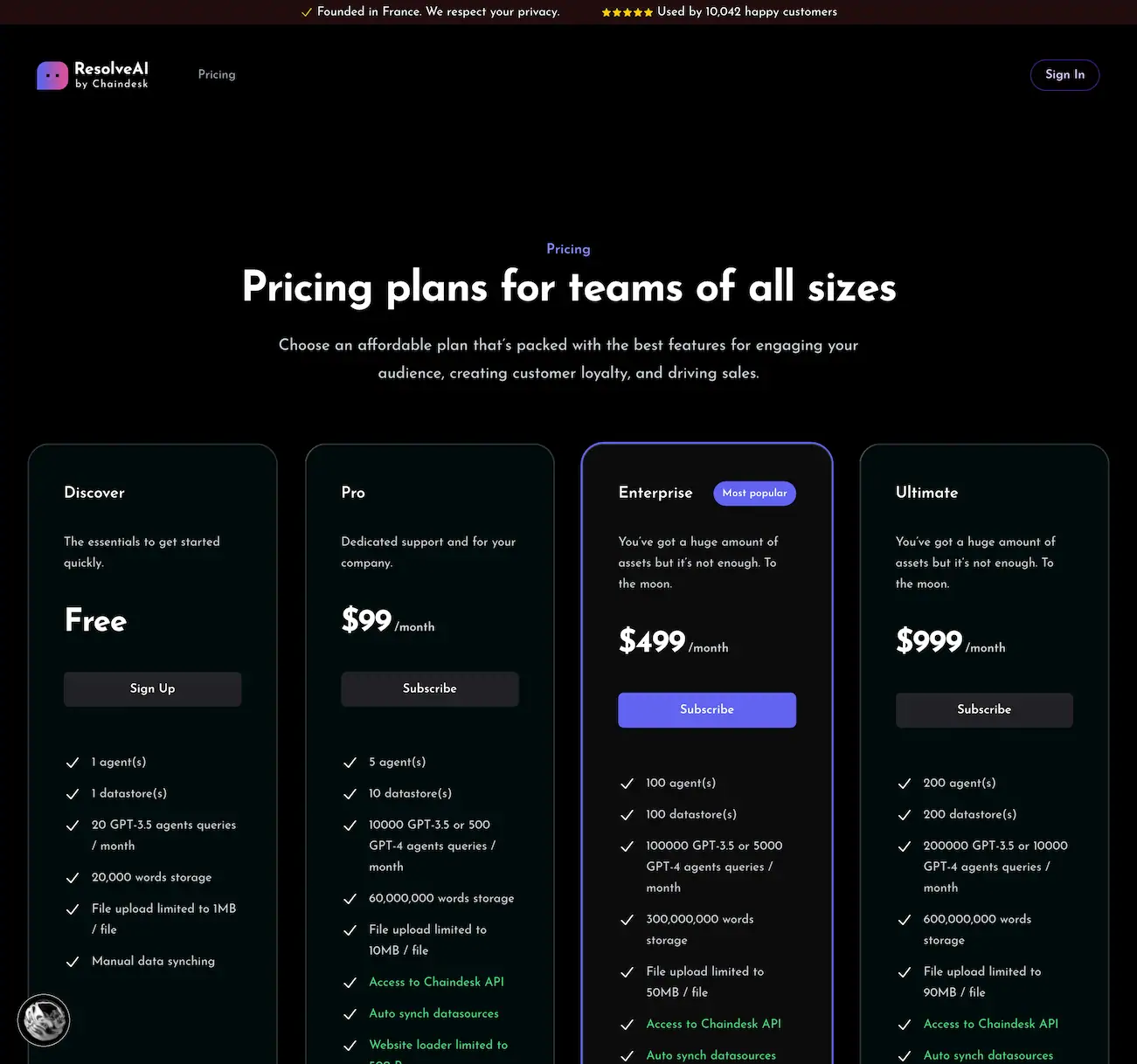 www.resolveai.io.pricing