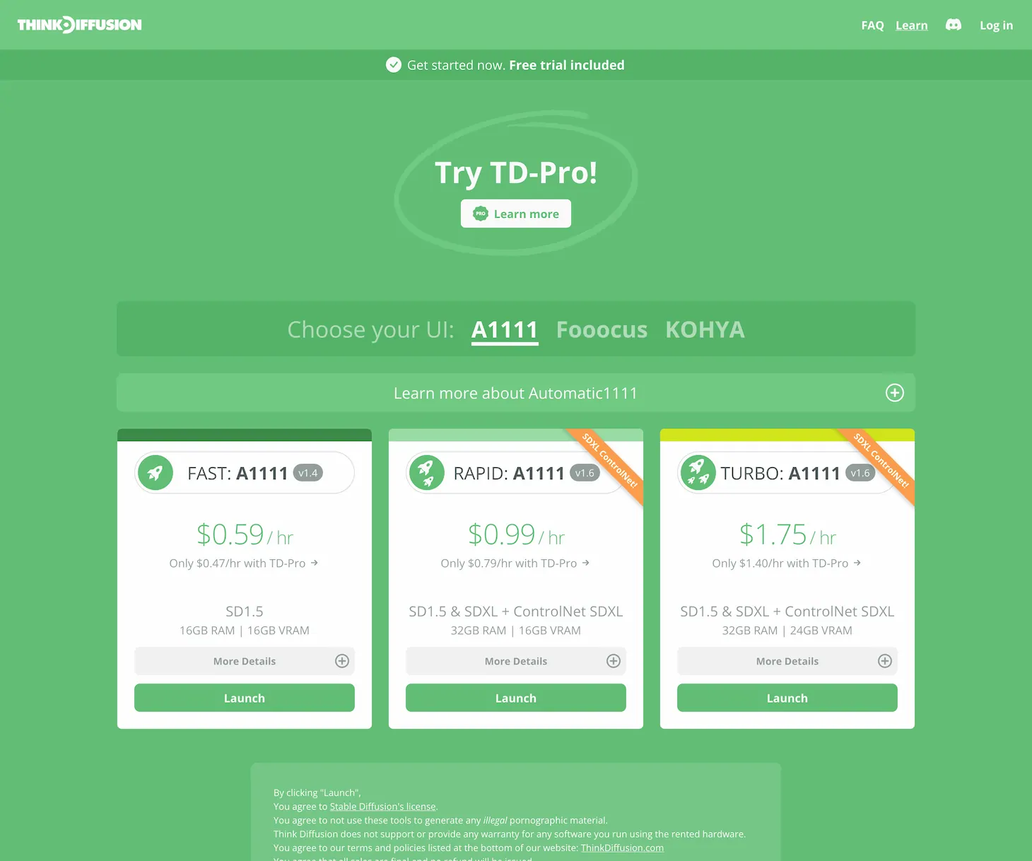 www.thinkdiffusion.com.pricing