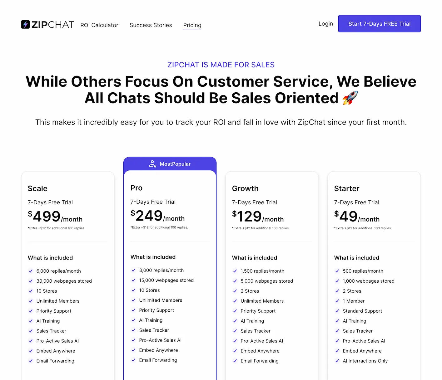 zipchat.ai.pricing