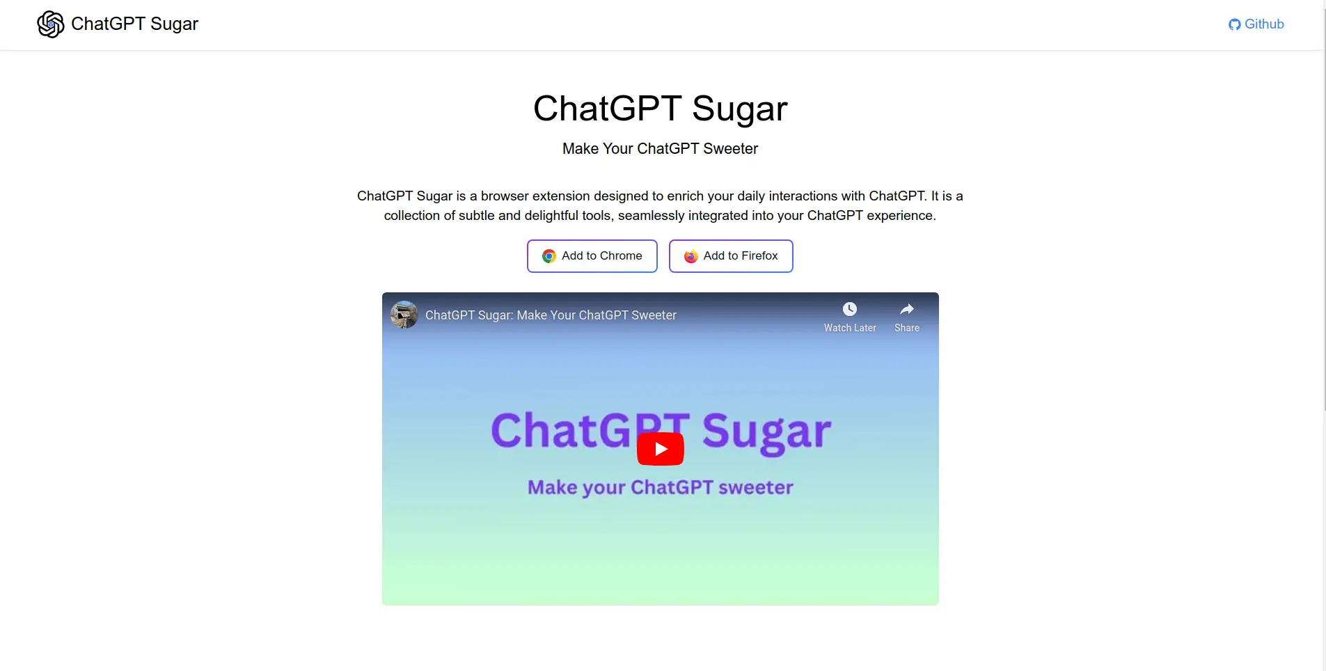 ChatGPT Sugar - enrich interactions with ChatGPT screenshot