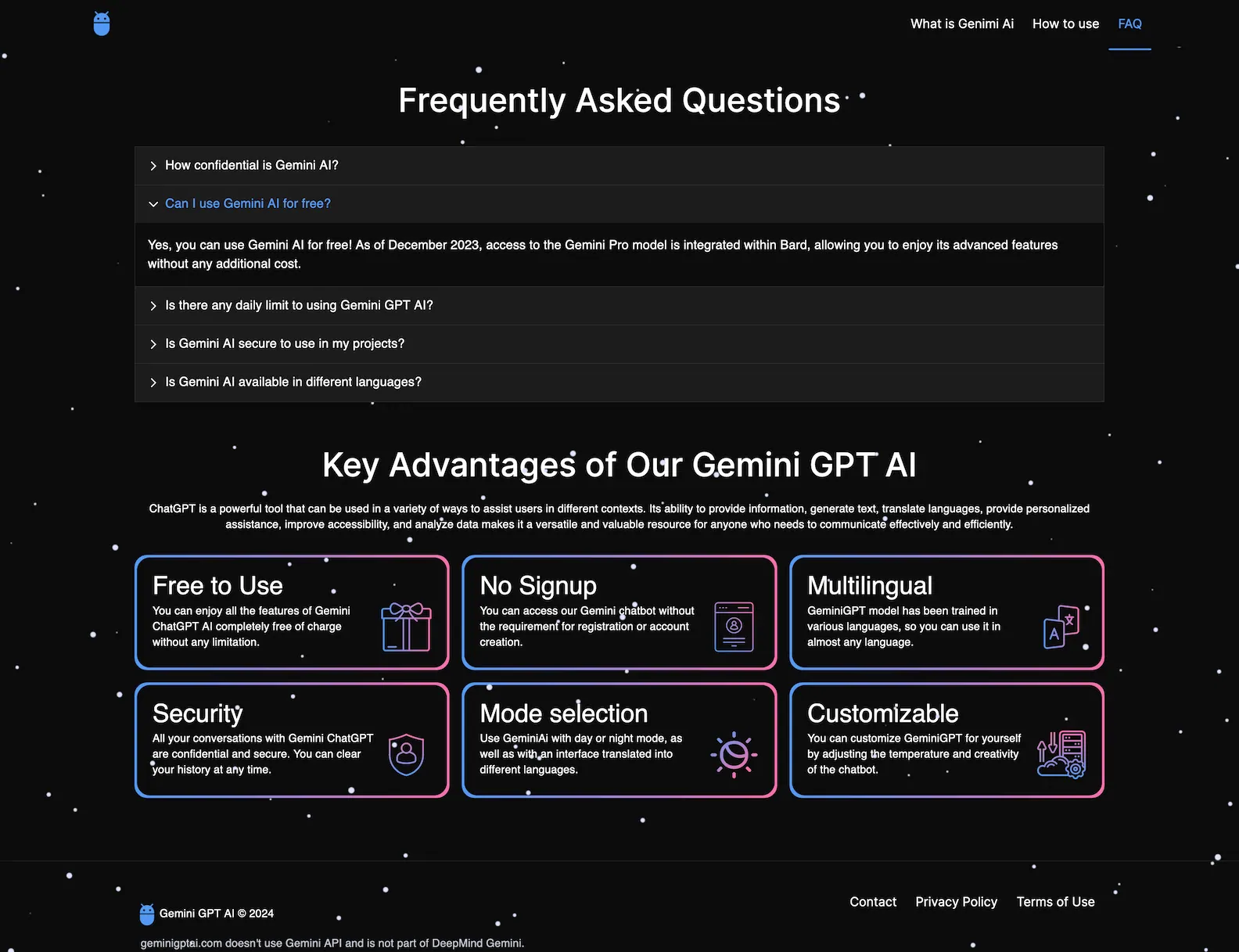 geminigptai.com Features and Free Using