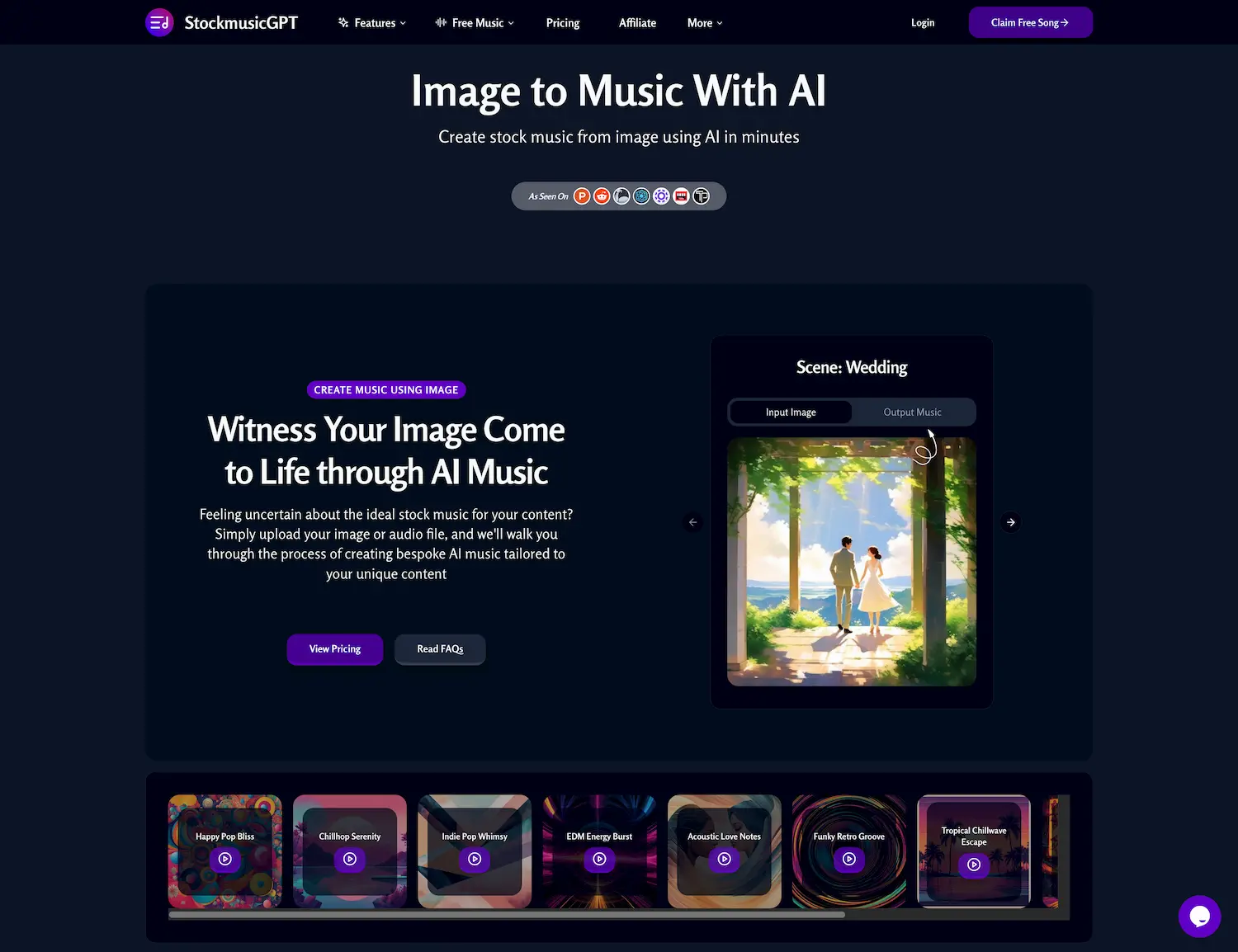 stockmusicgpt ai music generator and upload image to music with AI