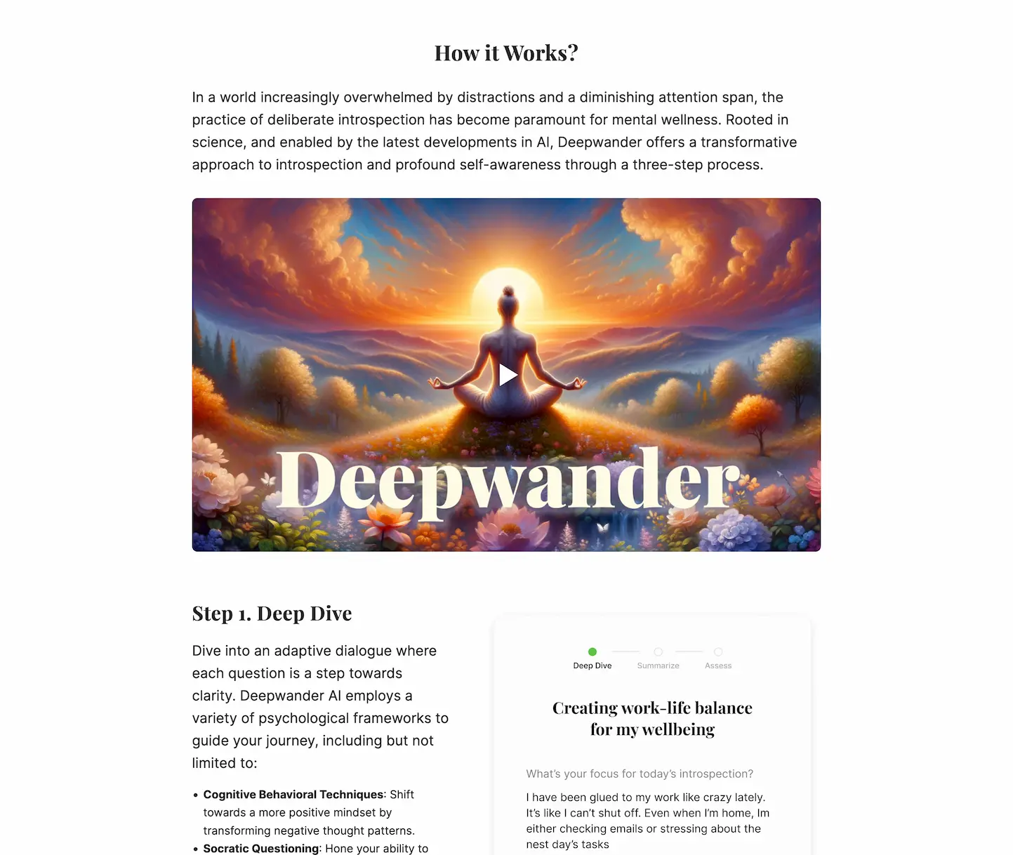 Deepwander - Introspection Revolution with AI screenshot