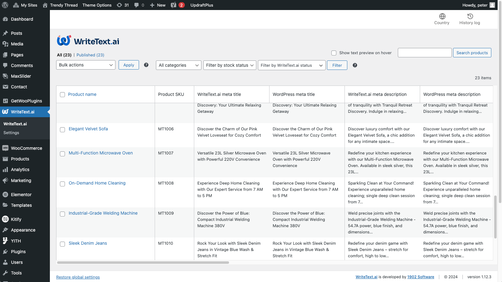 5. Product list-WriteText.ai for WooCommerce
