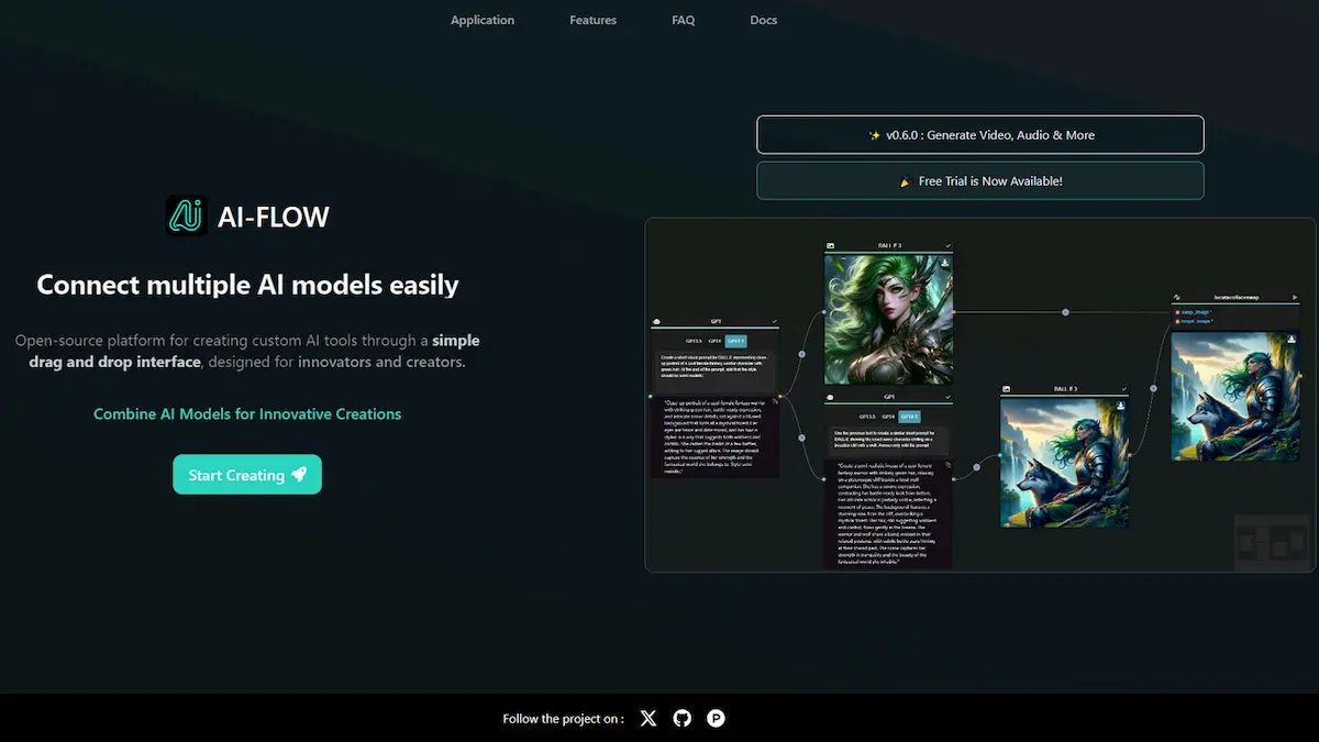 AI-Flow-Drag-and-Drop AI Model Integration screenshot