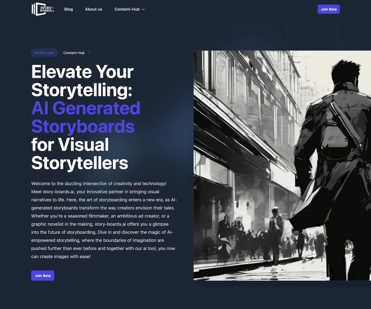 story-boards.ai - automating the storyboard creation process screenshot