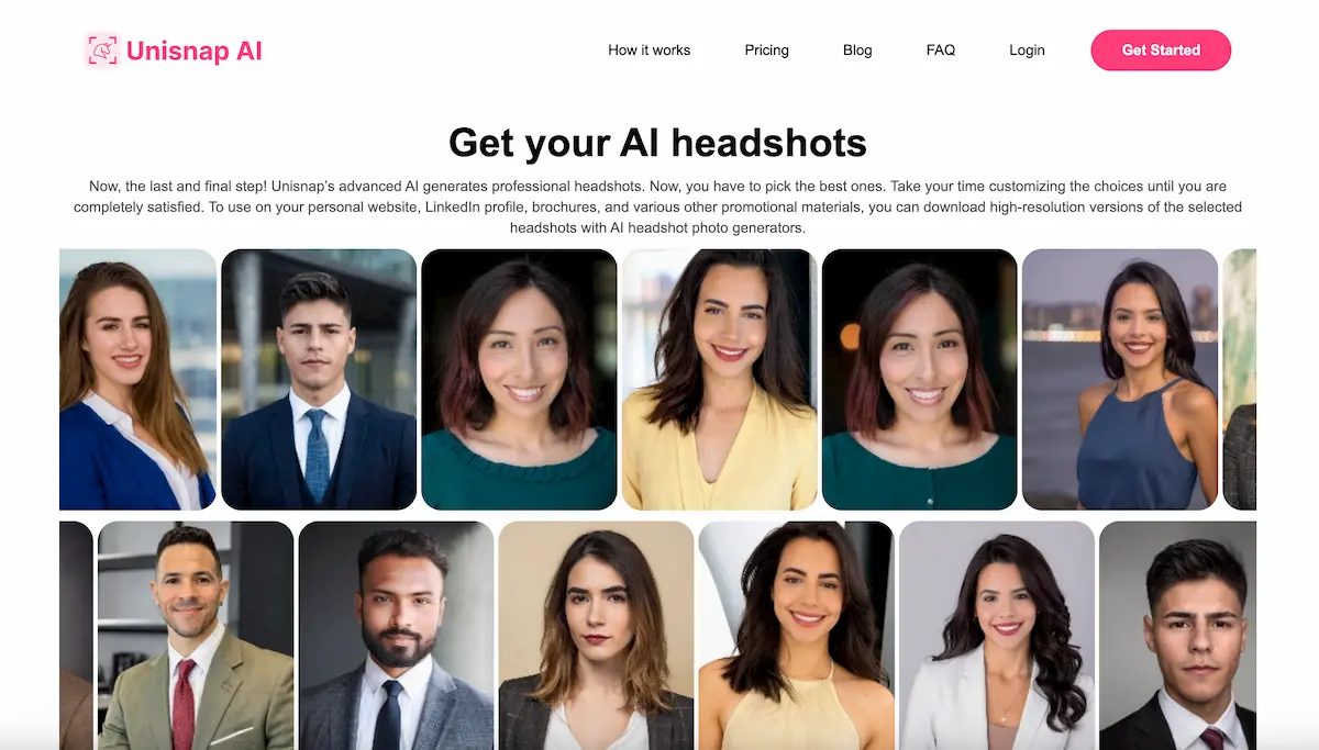 unisnap AI Get your AI headshots