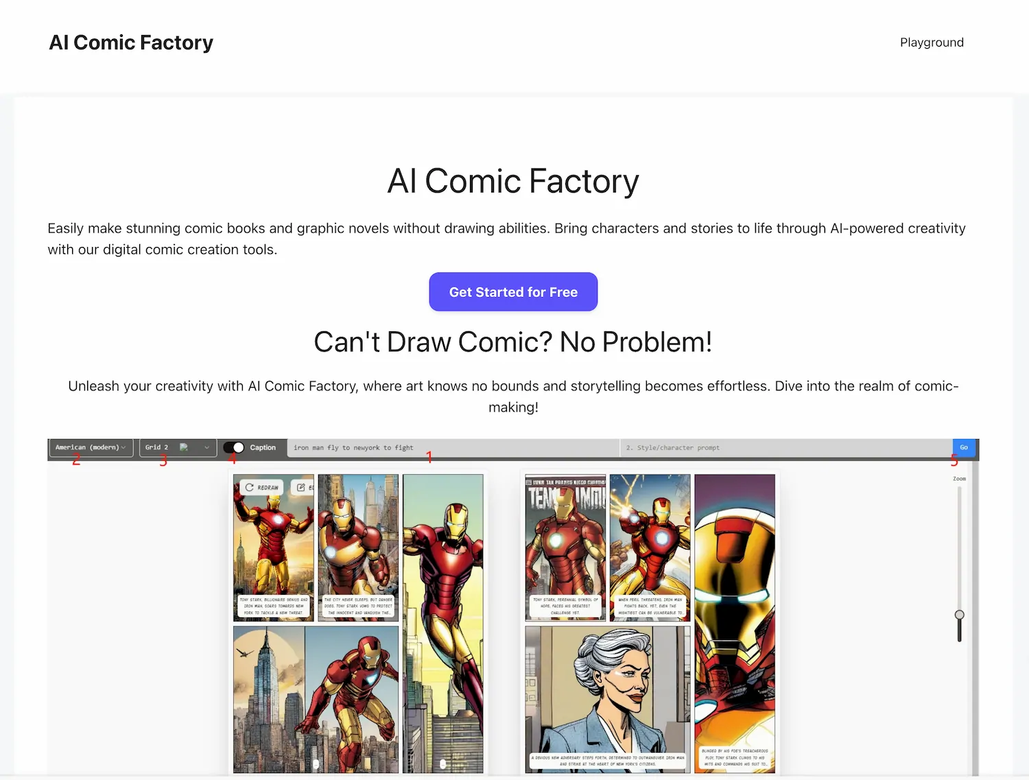 AI Comic Factory (.org) Review 2026: Comic, Image, and Video Tools screenshot
