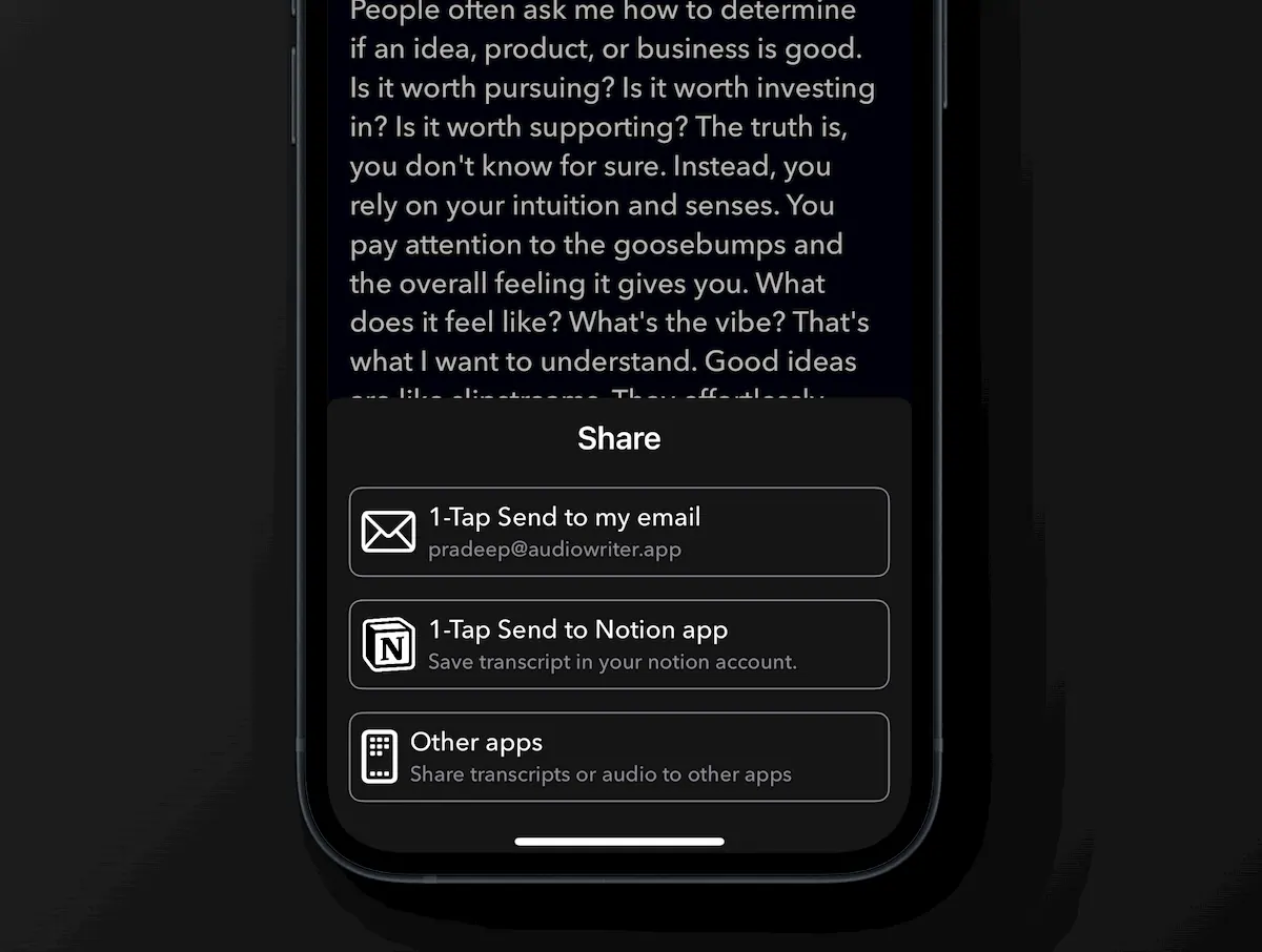 Audio Writer - audio to text pricing and features