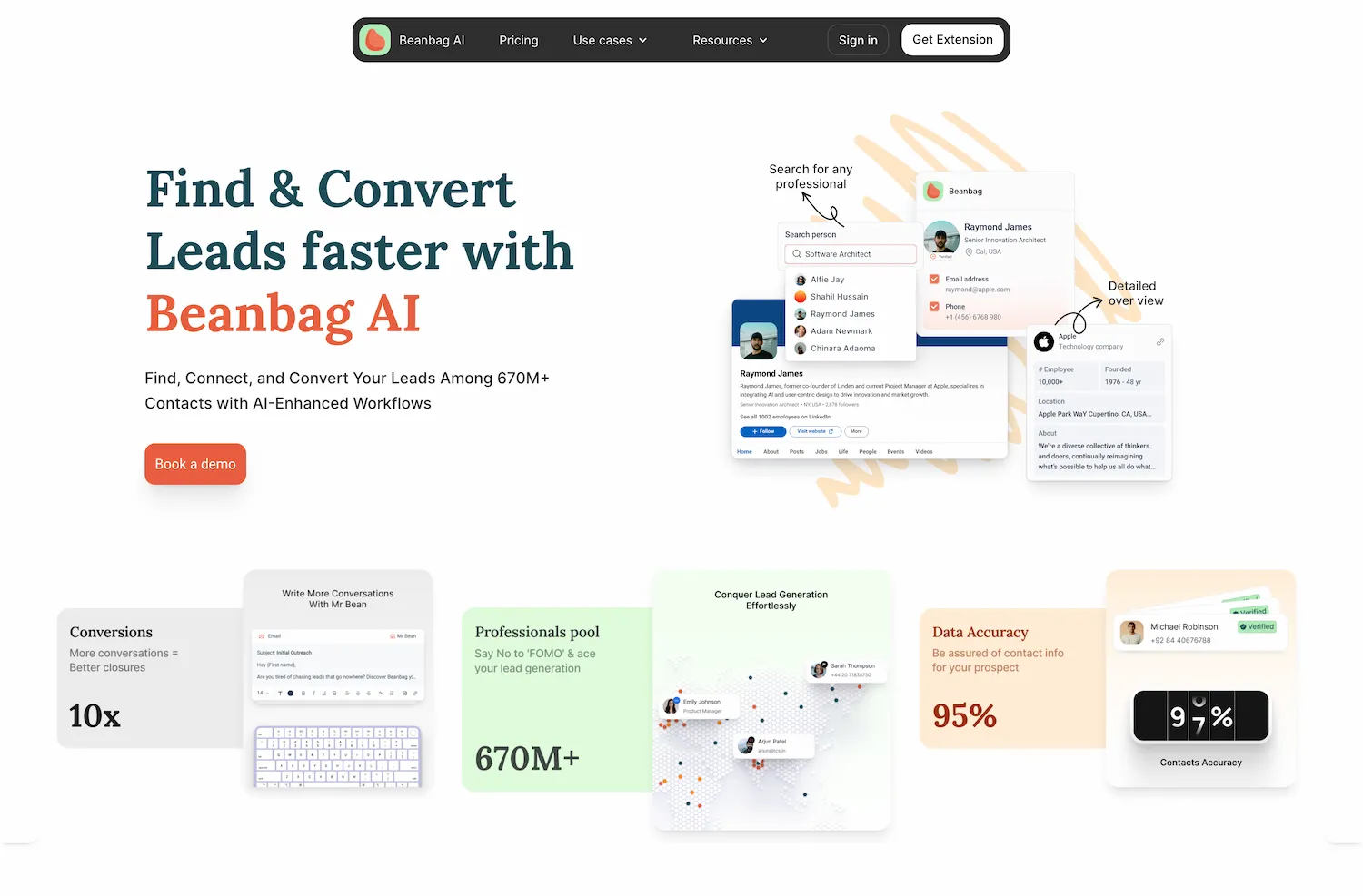 Beanbag AI - AI B2B Sales Assistant screenshot