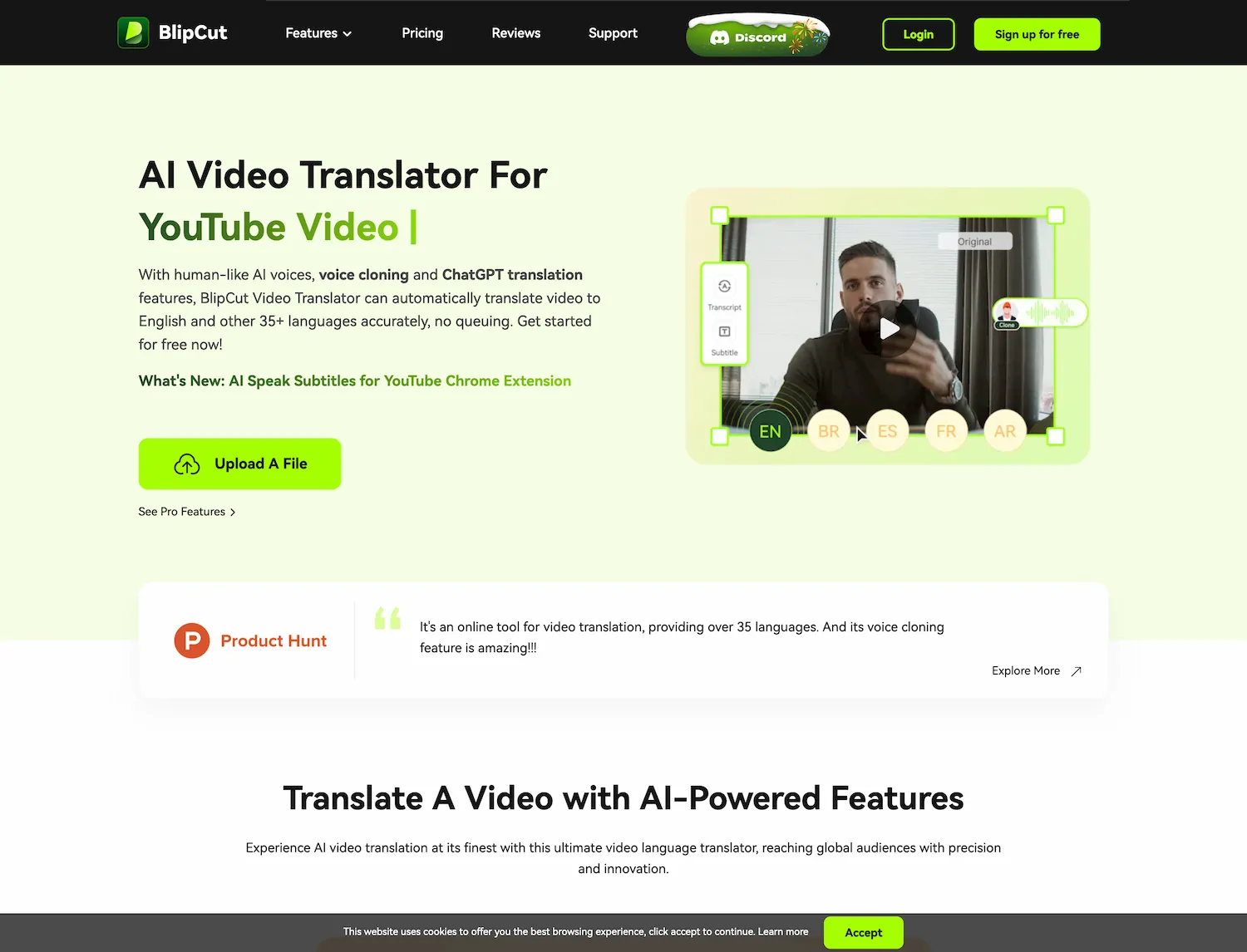 BlipCut - AI Video Translator screenshot