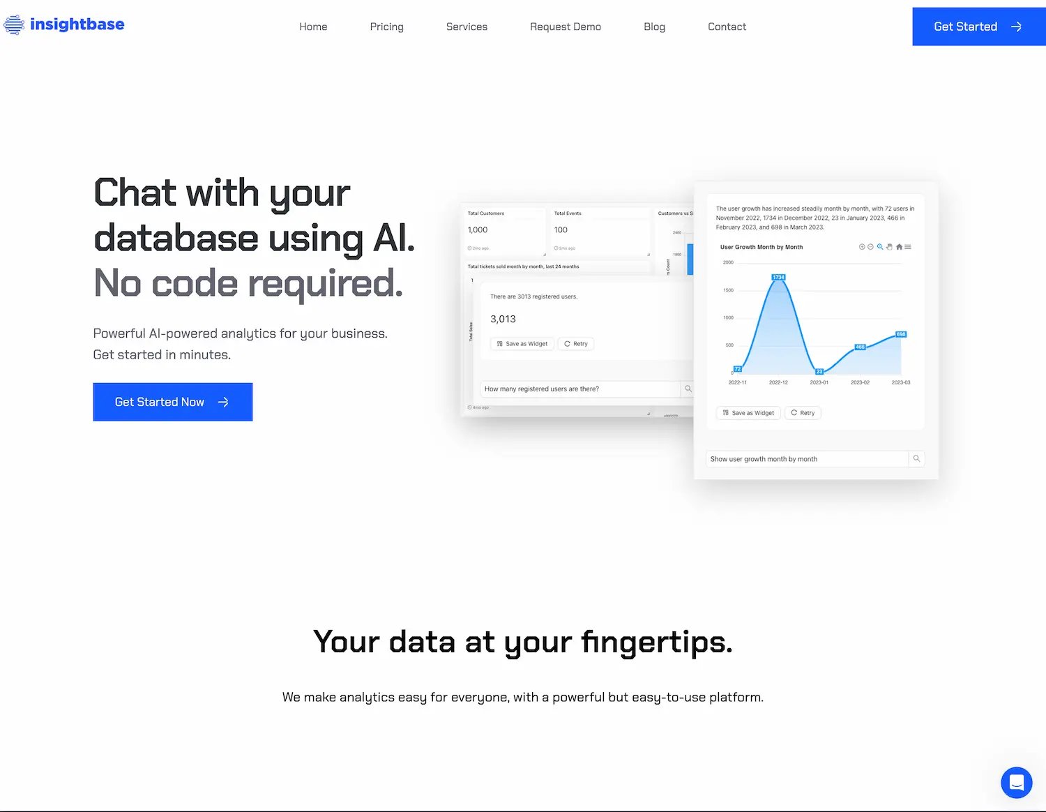 InsightBase - Chat with database using AI screenshot