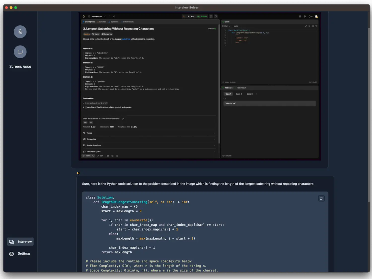 Interview Solver - AI Interview assistant Dashboard
