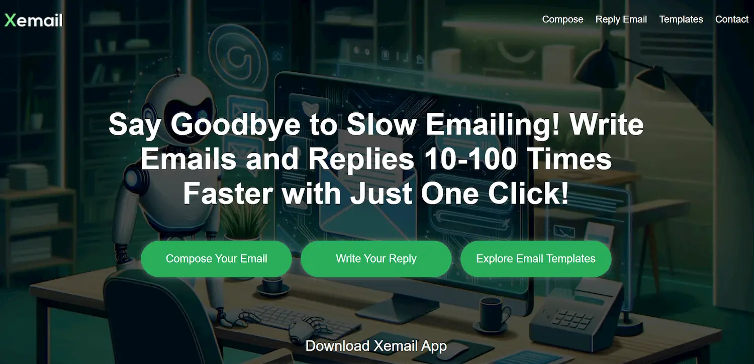 Xemail - AI Email Writer & Generator screenshot