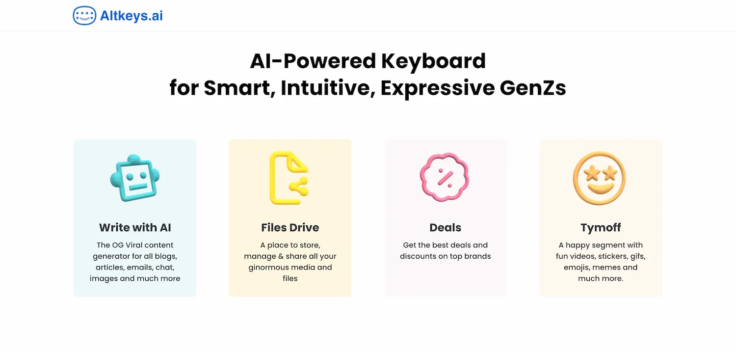altkeys ai keyboard features