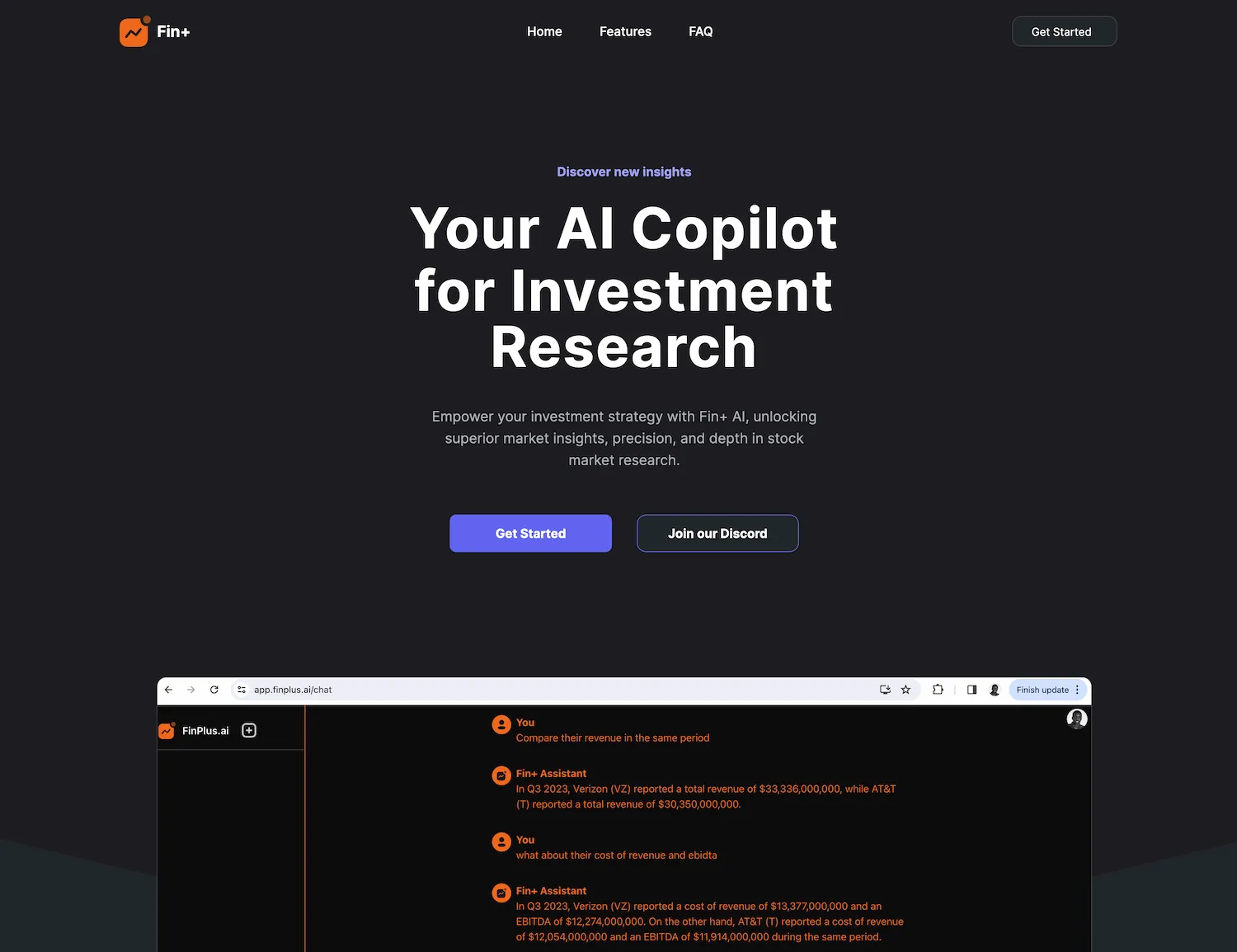 Finplus - AI Investment Research Copilot screenshot