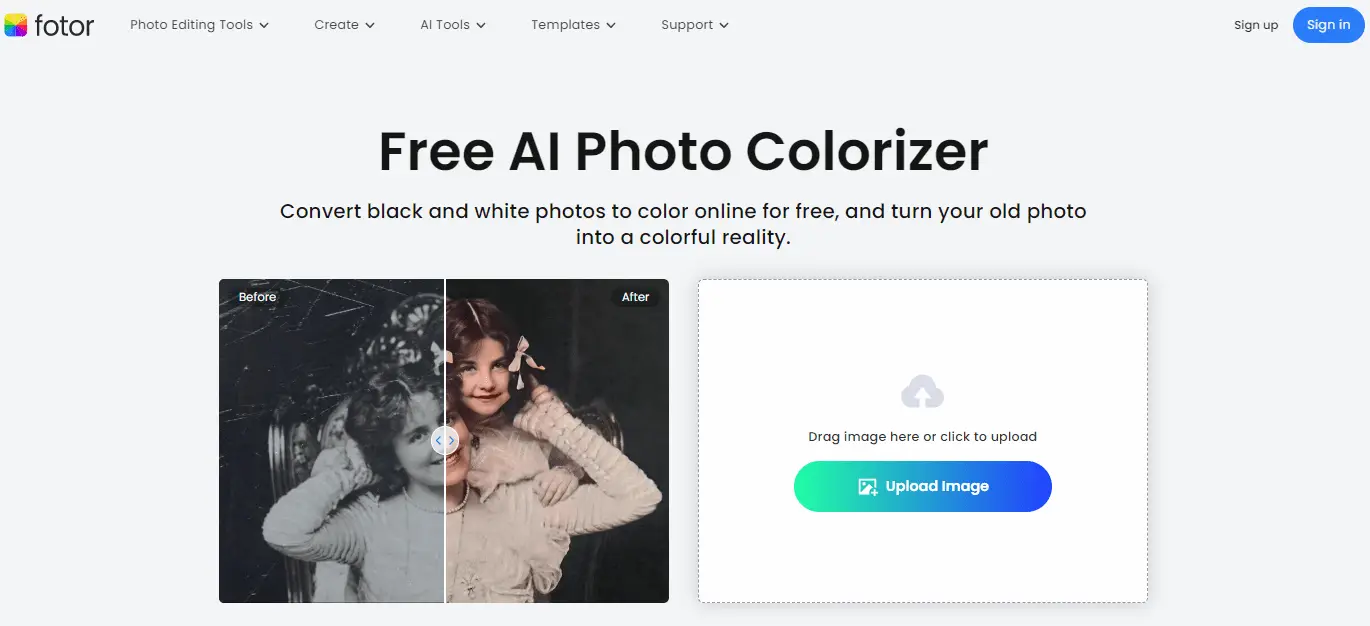 fotor AI Photo Colorizer