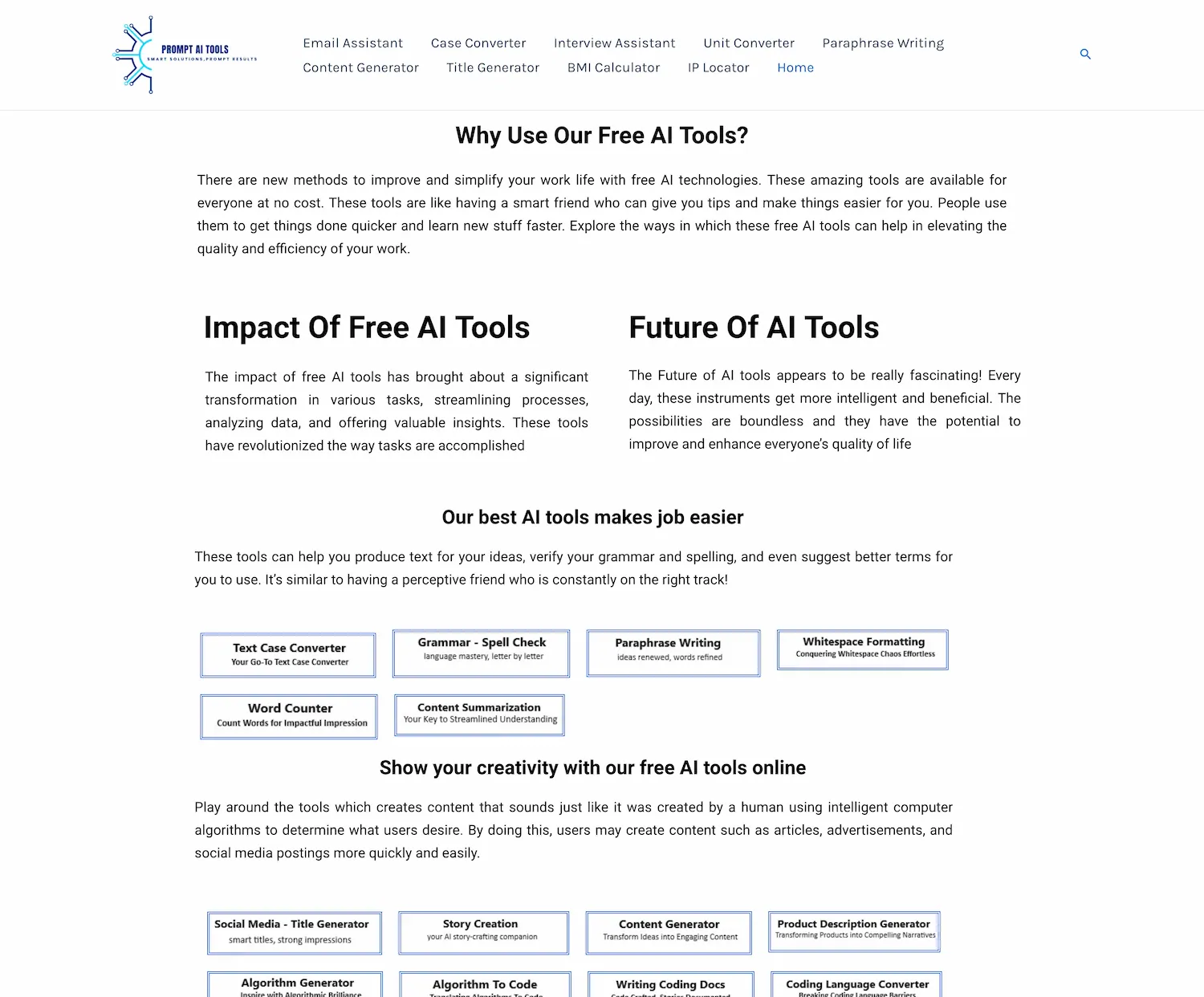 Prompt AI Tools screenshot