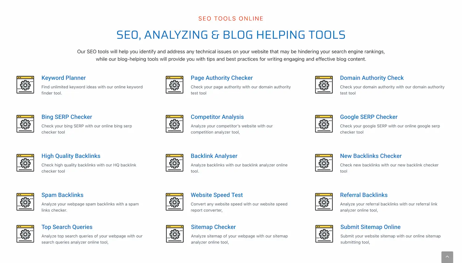 tools a day free ai seo tools listing