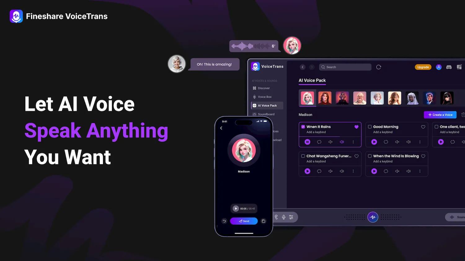 Fineshare VoiceTrans - AI voice changer screenshot