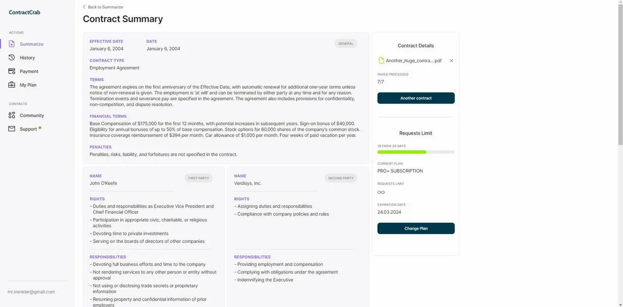 ContractCrab - AI Contract Management