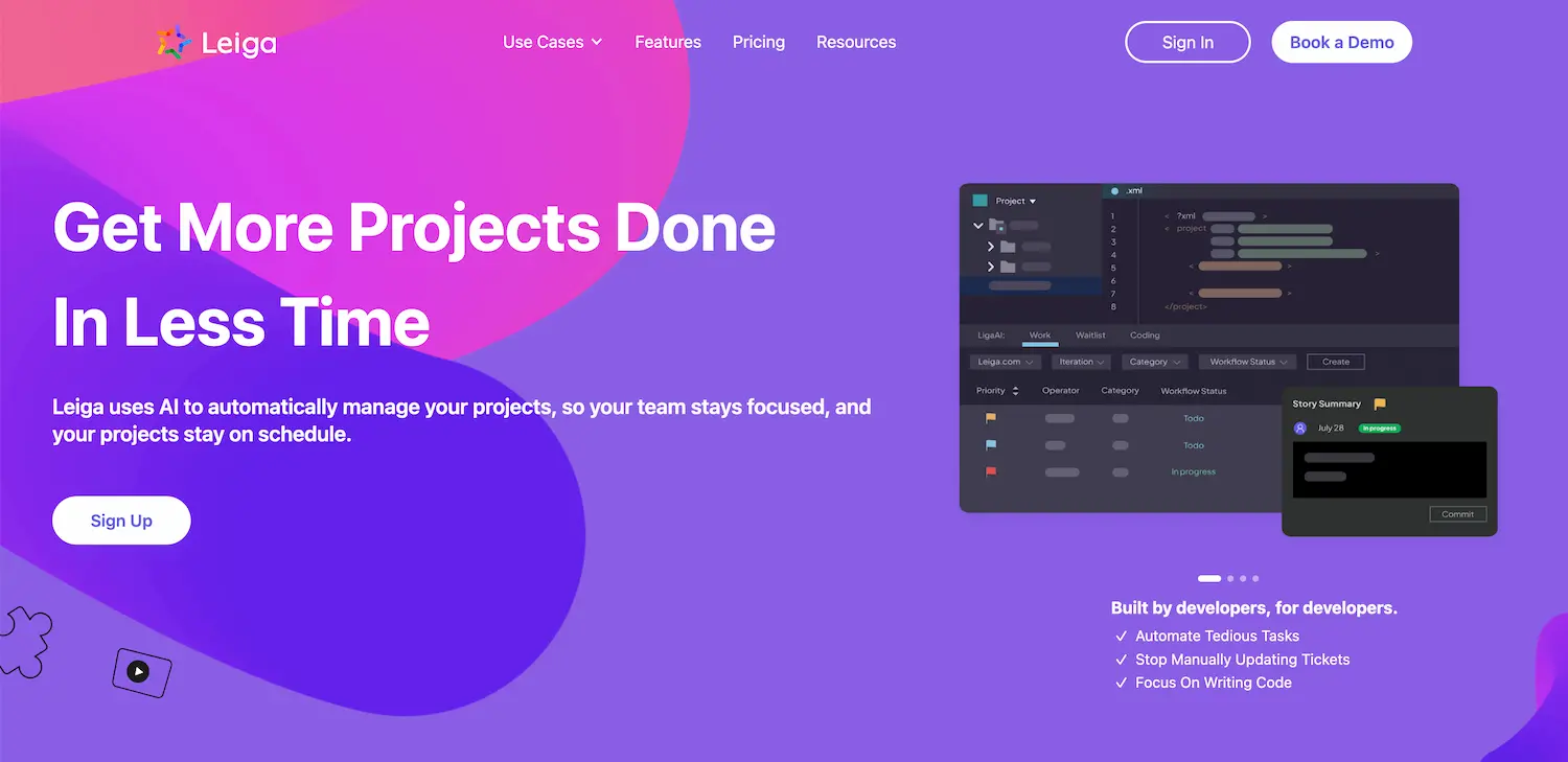 Leiga - AI in Project Management screenshot