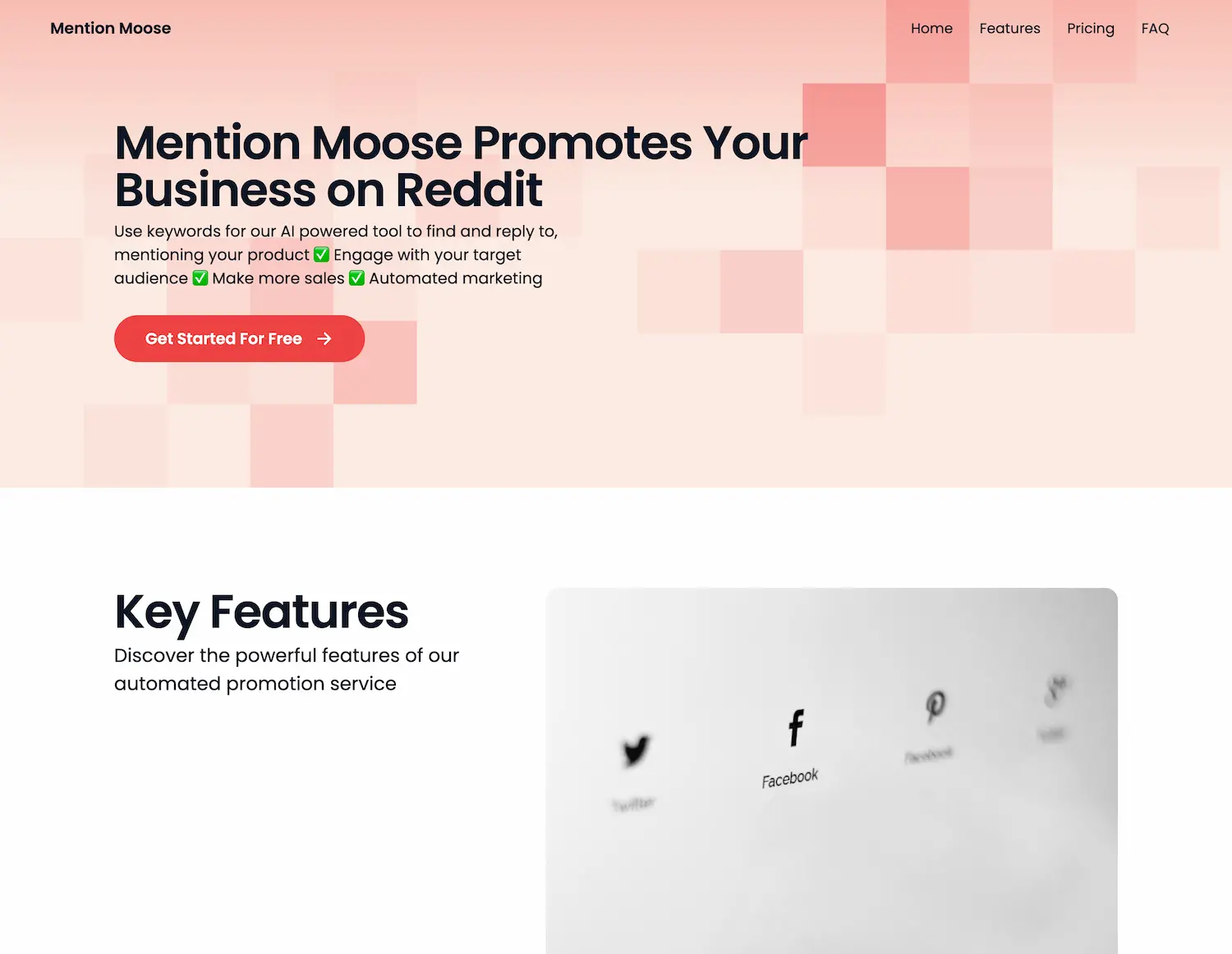 Mentionmoose - AI Marketing on Reddit screenshot