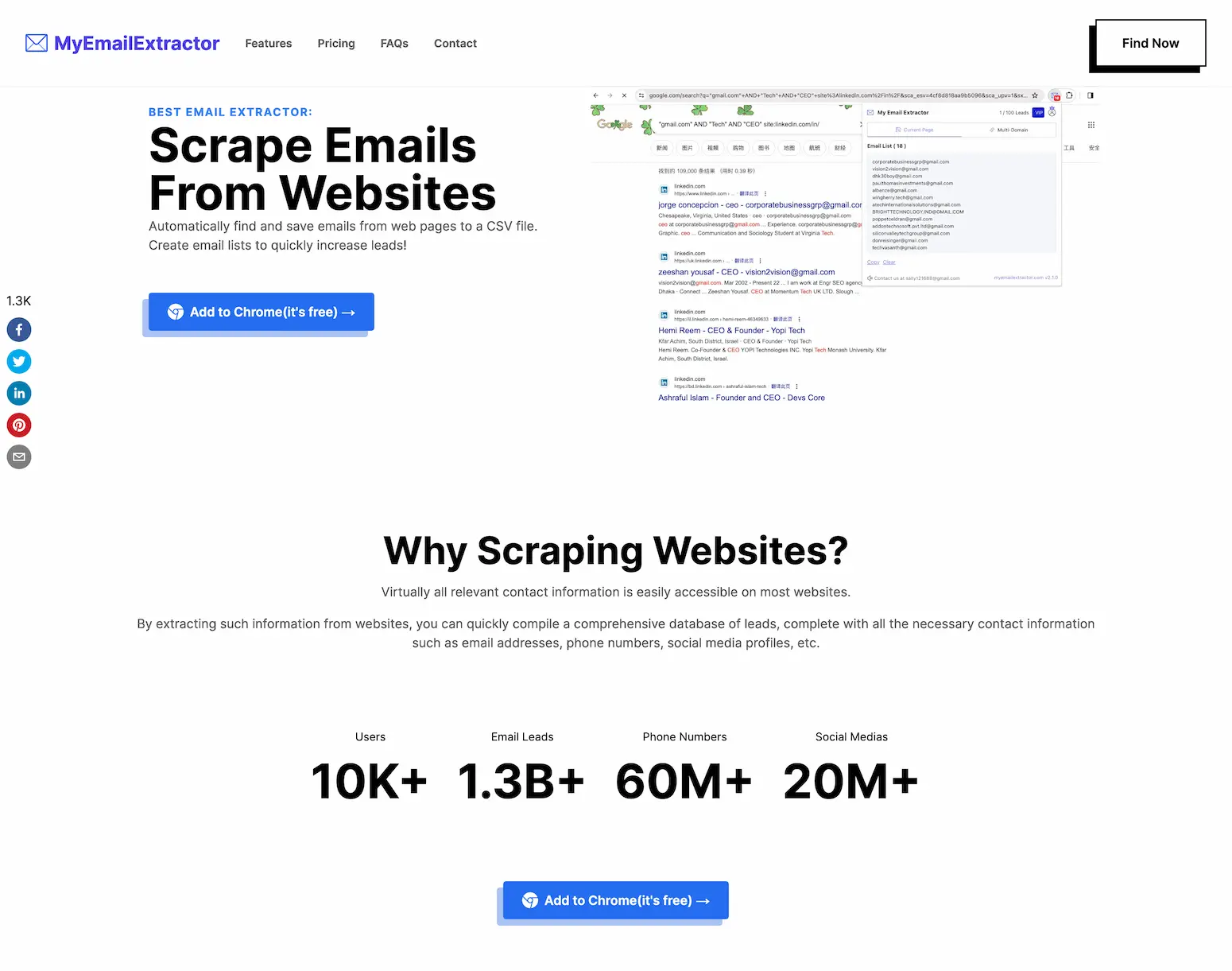 My Email AI Extractor screenshot