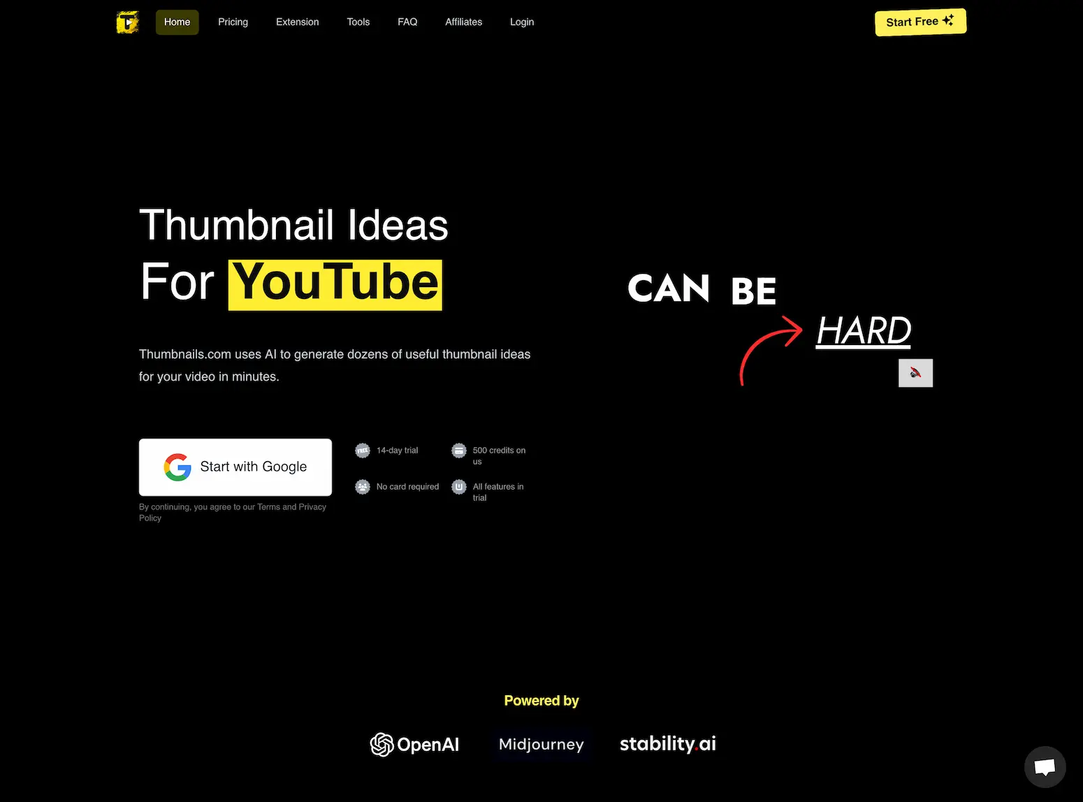 Thumbnail - AI youtube thumbnail generator screenshot