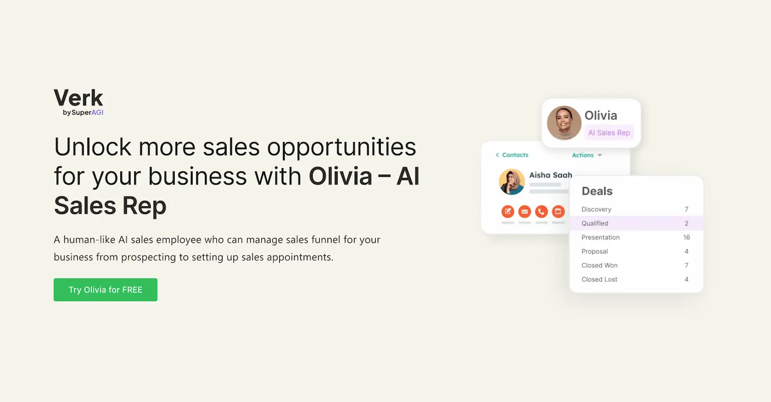 Olivia - AI Sales Rep screenshot
