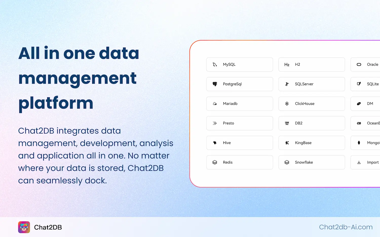 chat2db AI data management platform