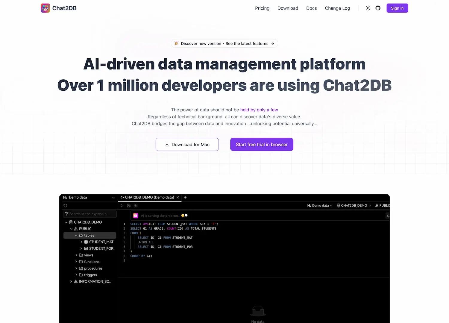 Chat2DB screenshot