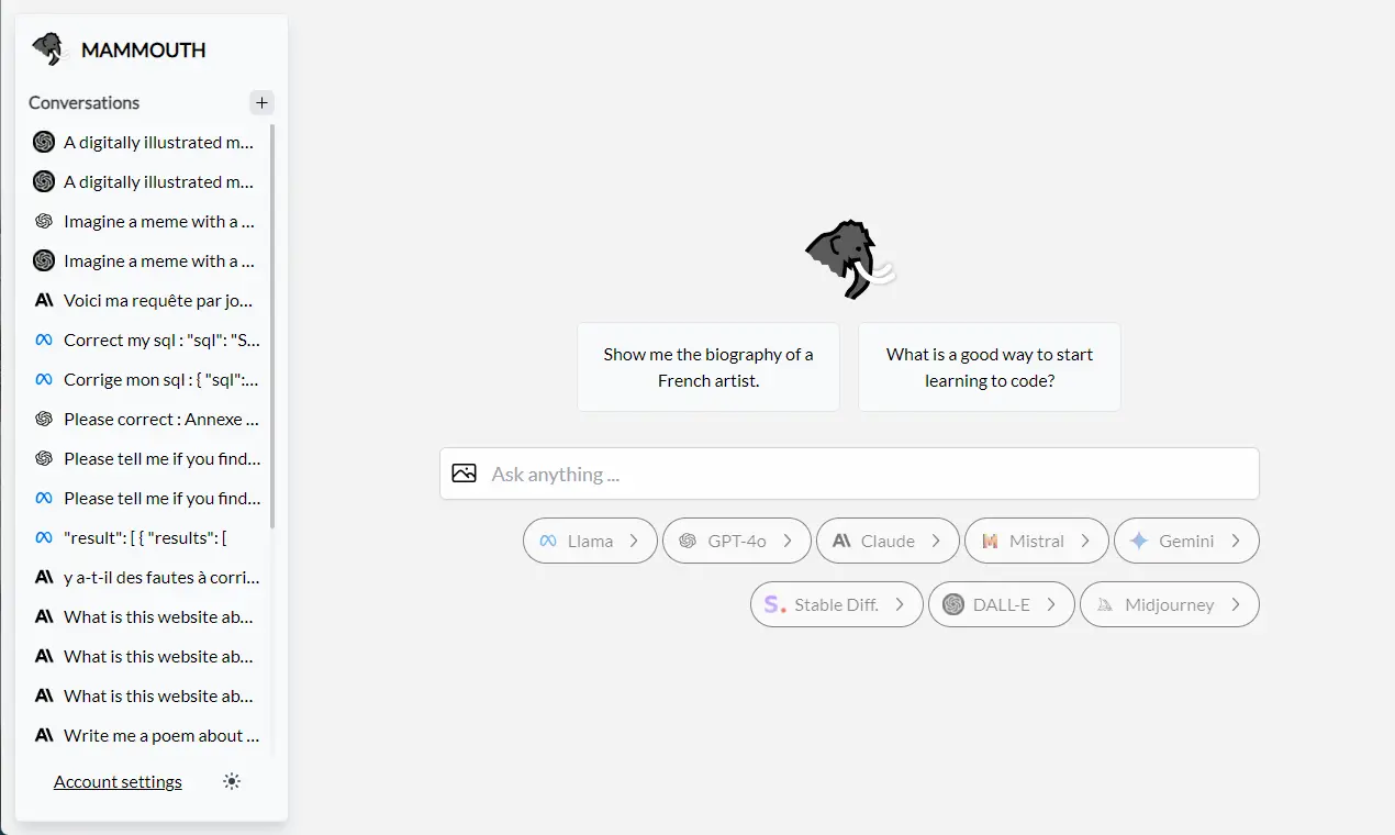 Mammouth screenshot