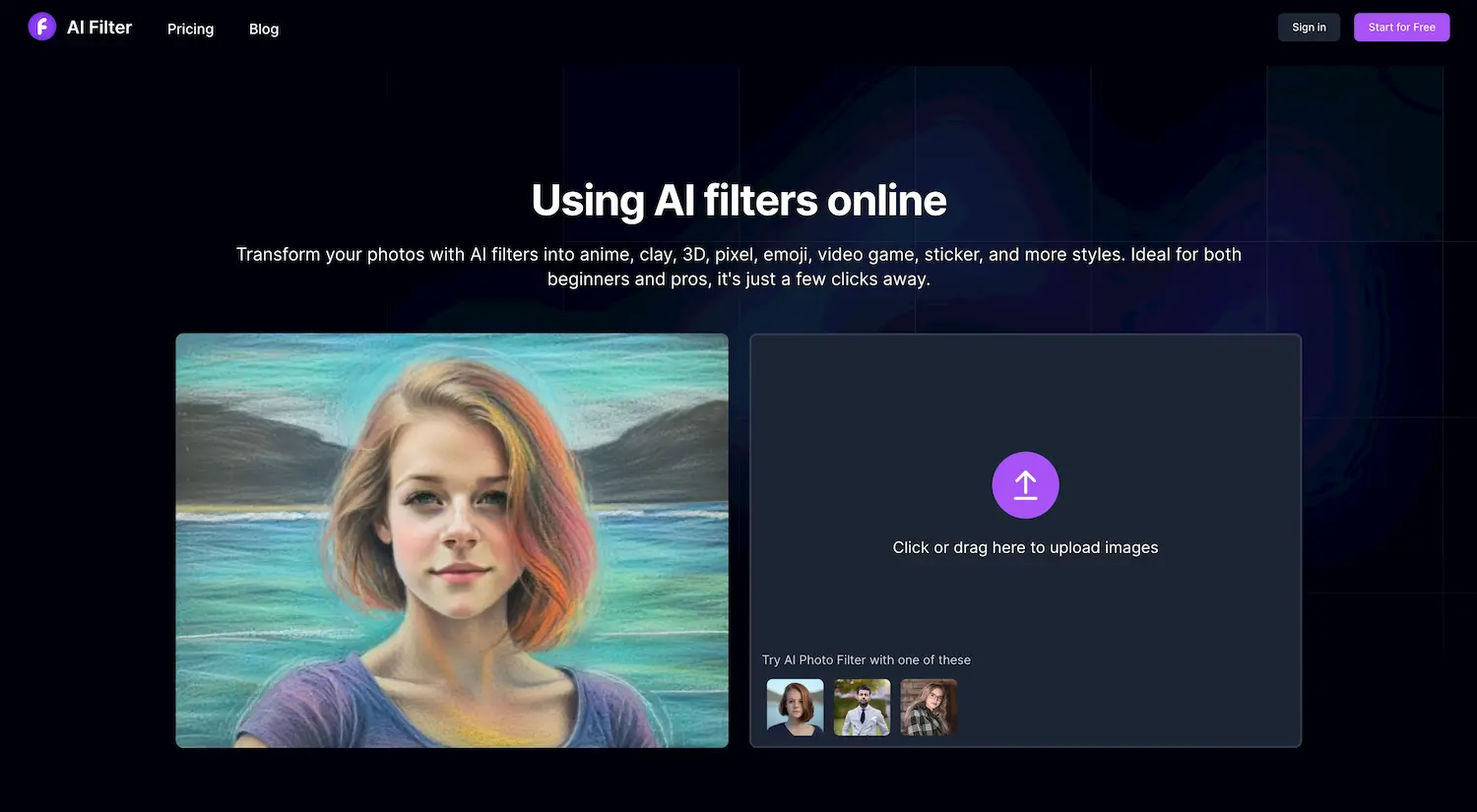 AI Filter screenshot