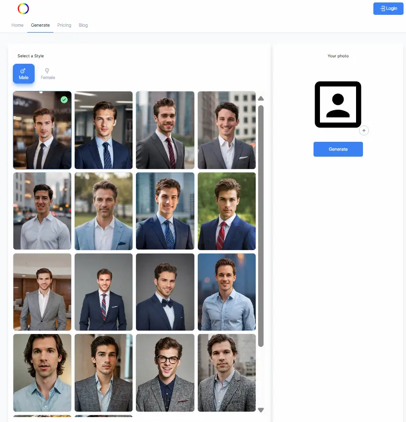 AI Headshots pricing and features